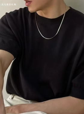 蛇骨链极简小众素链潮流ins细链不掉色嘻哈锁骨链毛衣链春夏搭配