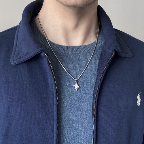 双子星钛钢锆石项链男女欧美甜酷嘻哈小众设计简约i