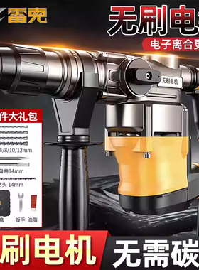 雷克无刷电锤电镐冲击钻多功能电锺混凝土工业级大功率电钻电捶搞