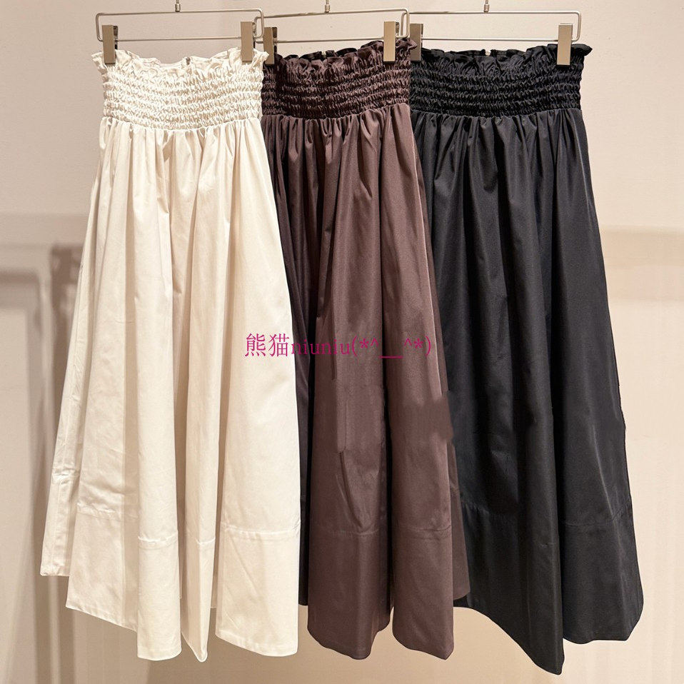 25年新色系！气质温柔风~纯元S家 百搭高腰纯色A字褶皱大摆半身裙,女装/女士精品,半身裙,淘宝优惠券,粉丝福利购,淘宝优惠卷