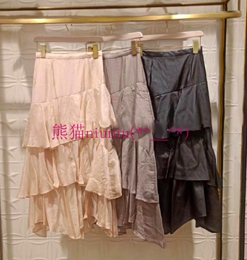 出众简约俏皮荷叶边层叠半身裙