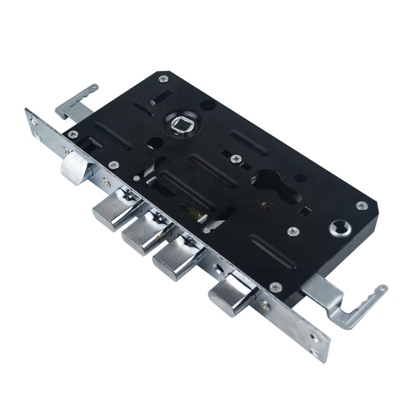 防盗门锁体家用通用型大门进户门锁具24方头锁板把手锁芯不带钥匙