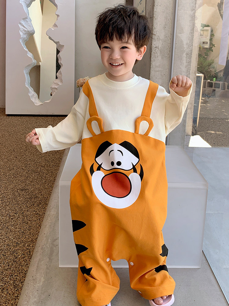 BABY PAJAMAS COTTON LONG SLEEVES SPRING AND SUMMER THIN ONE-PIECE PAJAMAS SPRING AND AUTUMN CHILDRENS CHILDRENS HOME CLOTHES