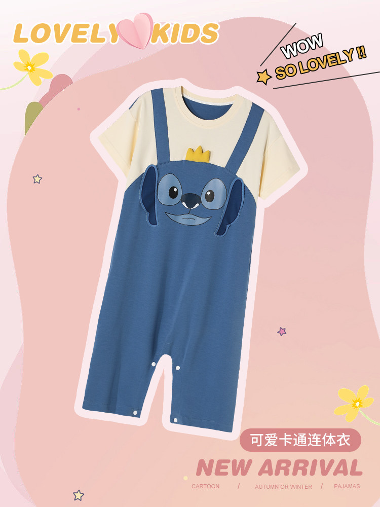 NEW SUMMER CARTOON COTTON CHILDRENS ONE-PIECE ONE-PIECE FOR MIDDLE AND BIG CHILDREN AND GIRLS FOR BABY ONE-PIECE PAJAMAS LOOSE KICK-PROOF SLEEPING BAG