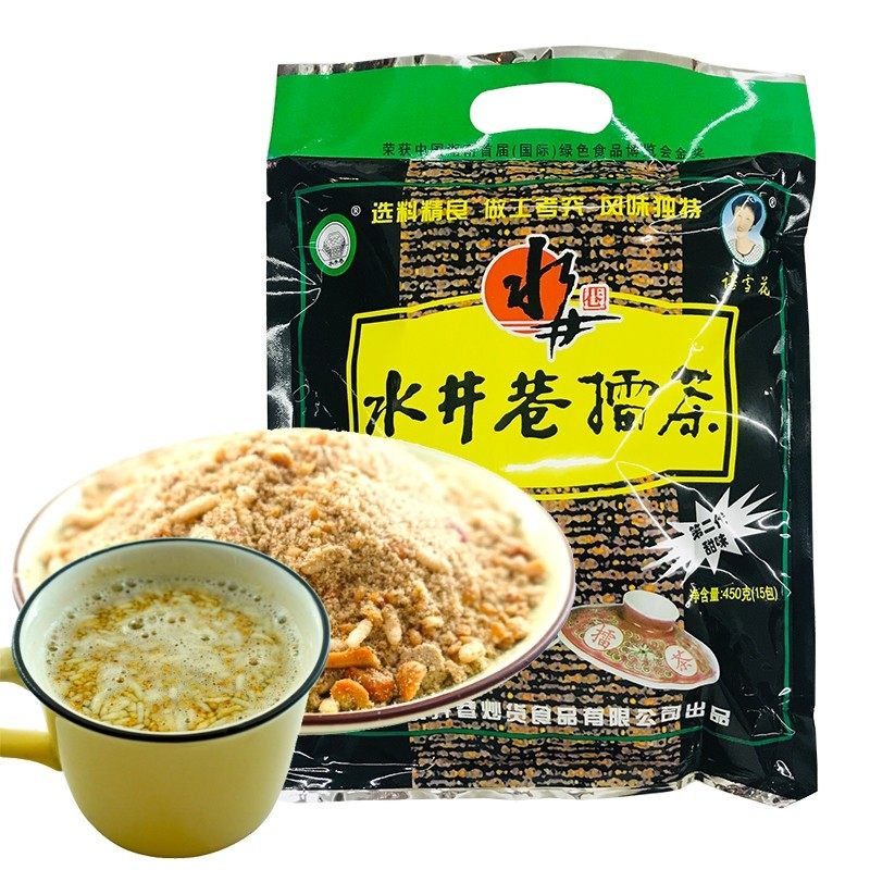 湖南特产水井乡擂茶450k甜咸可选营养早餐代冲饮用品
