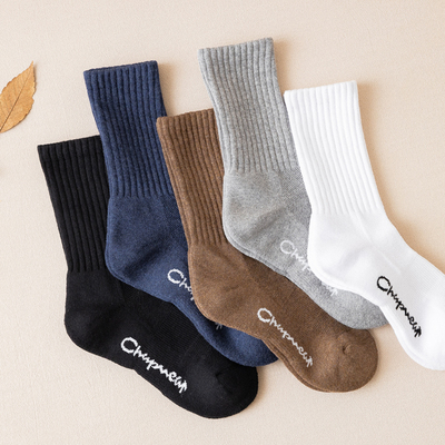 袜子男秋冬季款毛巾底中筒袜加厚加绒保暖全棉吸汗防臭长袜