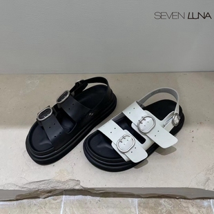 女SL1422 2024春夏厚底一字扣外穿舒适休闲凉鞋 LUNA国内正品 SEVEN