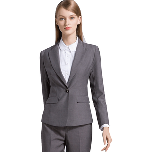 2026秋季女装女款西服套装女灰色两件套夏季工作服职业装秋装西装