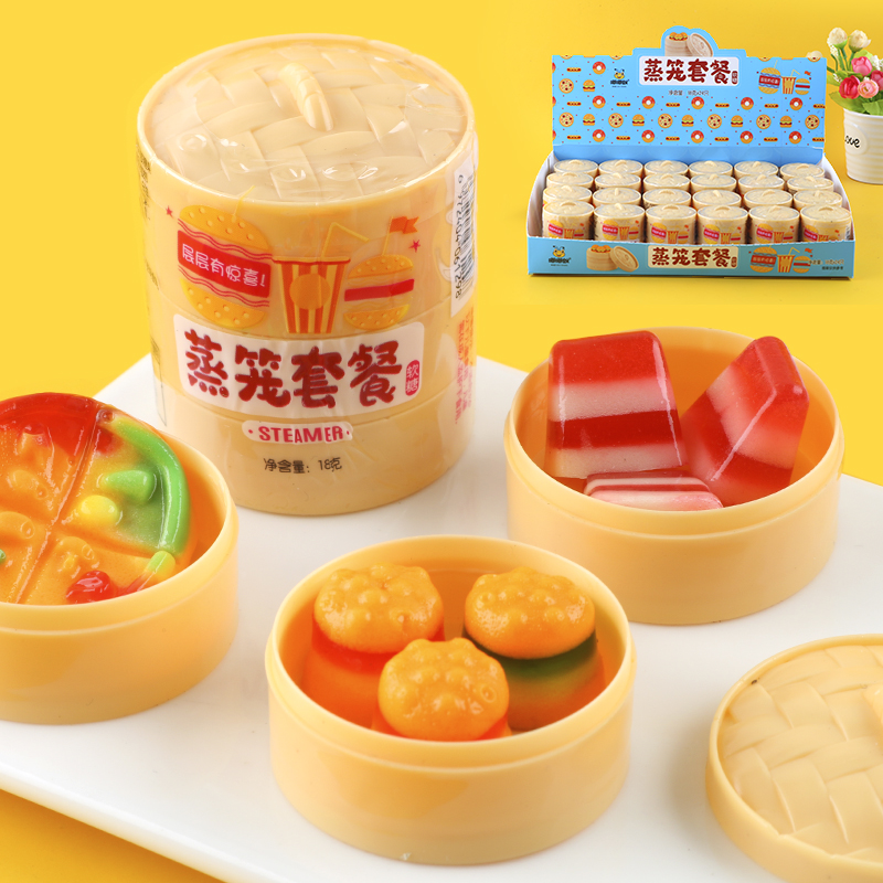 蒸笼软糖汉堡糖披萨橡皮糖