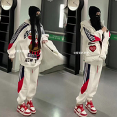 棉马甲卫衣裤 加绒大码 新款 子套装 欧美潮牌时尚 三件套潮 2025秋冬季