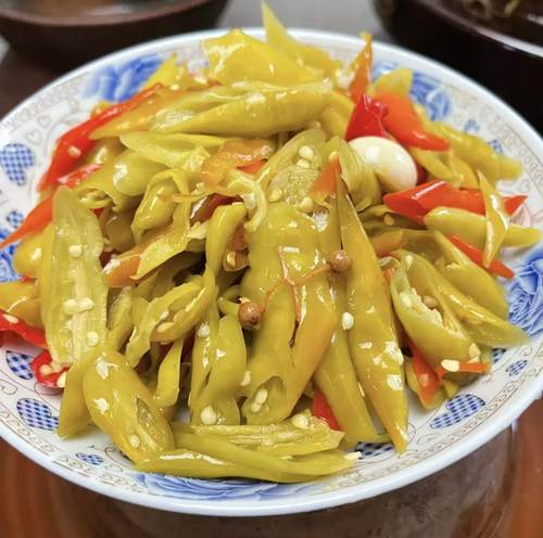 湖北竹溪泡菜竹山特产酸浆辣子腌制辣椒块线椒小辣子段特色酸辣椒