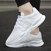 潮鞋 子内增高男鞋 男士 男休闲百搭白鞋 秋季 白色鞋 小白鞋 飞织运动鞋