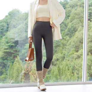 磨毛芭比裤鲨鱼裤女外穿秋冬薄绒高腰收腹提臀瑜伽保暖打底裤显瘦