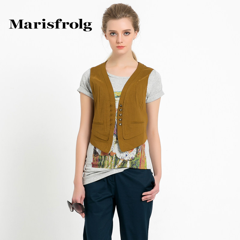 韩版麻料风衣系带马甲女夏中长款外套宽松休闲