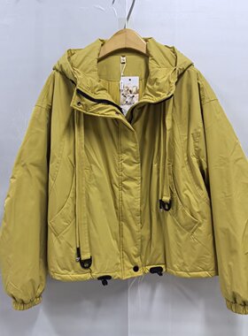 QBQW1767D冬装2026女款时尚休闲宽松羊毛棉服减龄冲锋衣短款外套