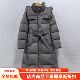 菲姿彩EW2119冬装 羽绒服外套 收腰连帽白鸭绒保暖长款 2025女款 时尚