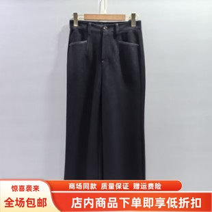 休闲高腰加厚保暖松紧腰牛仔直筒裤 DDF 时尚 2025女新款 DK3863冬装