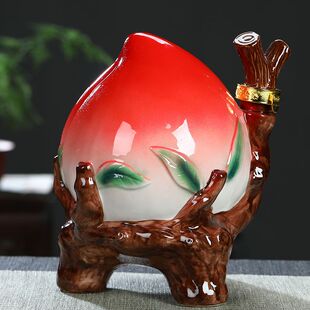 陶瓷酒瓶空瓶寿桃酒坛子2斤5斤礼盒寿宴礼品瓷窖藏酒罐酒壶