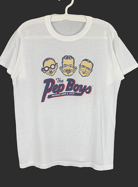 pep boys卡通人像周边短袖T恤男女情侣款Cityboy潮牌重磅棉短袖