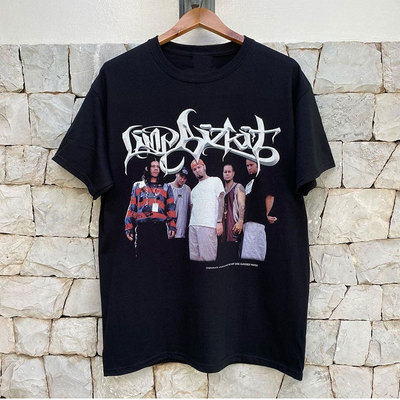 欧美经典Limp Bizkit软饼干摇滚乐队人像复古短袖街头男女宽松T恤