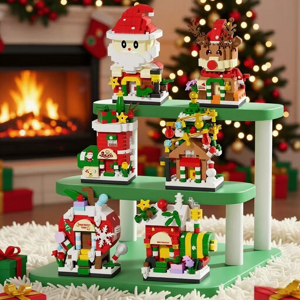 圣诞礼物街景积木益智拼装儿童男生女生礼品套装拼图6到12岁玩具