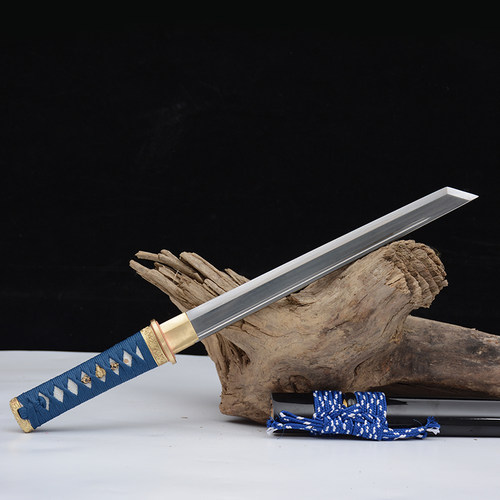 一体锻打花纹钢唐横刀铜宝刀直刀