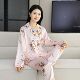 新款 薄款 长袖 套装 中年妈妈可外穿家居服 开衫 冰丝睡衣女高级感夏季