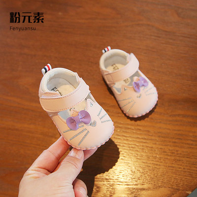 女宝宝鞋子春秋一岁6-10个月软底防滑婴幼儿学步鞋春季婴儿公主鞋