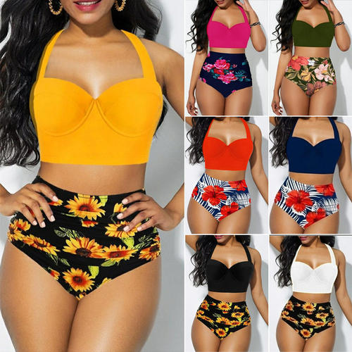 Bikini Swimsuit Women swimwear Plus Size print beachwear 5XL