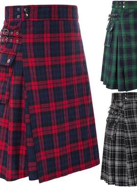 Tartan Kilt Scottish Pleated Festival Skirt 苏格兰裙