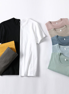 2022 simple solid color plain t-shirt for men gym sport tees