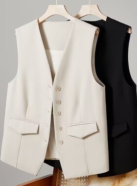西装外套马甲女2024spring women fashion vest suit jacket coat