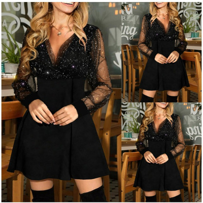 Summer New Sexy women dress 2024 fashion ladies v-neck skirt