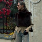 fur меховой vest 皮草马甲 women жилет женск