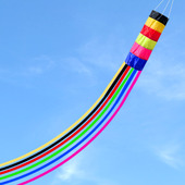 奥月新544软伞布流苏风筝尾巴5 20米长彩虹筒丝带飘尾助平衡稳定