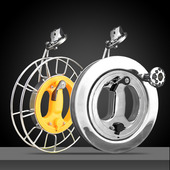 胜利不锈钢风筝轮成人专用手握钢板轮手刹车防倒转静音大轴承线盘