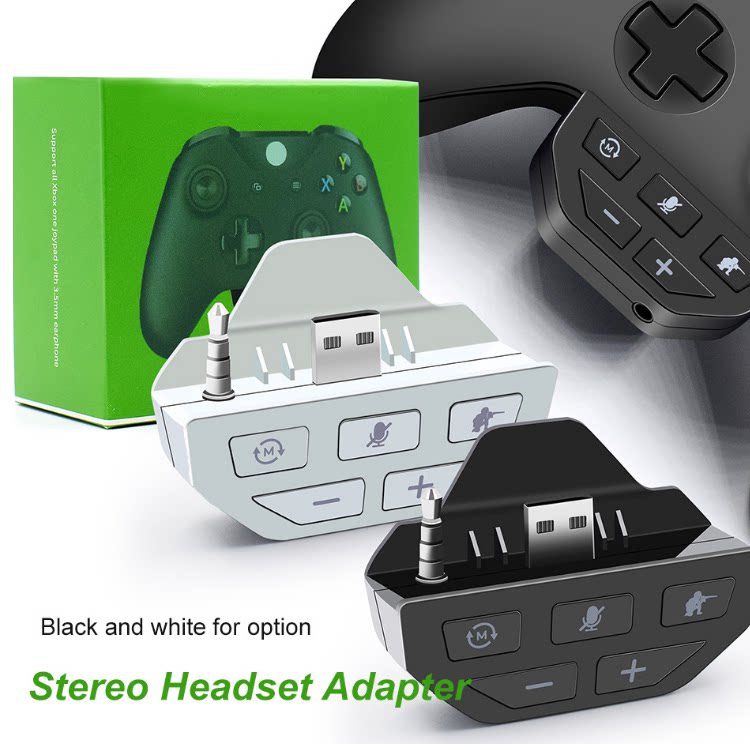 xbox one立体耳机适配器XBOXONE SLIM耳机转换头XBOX S X耳机接口
