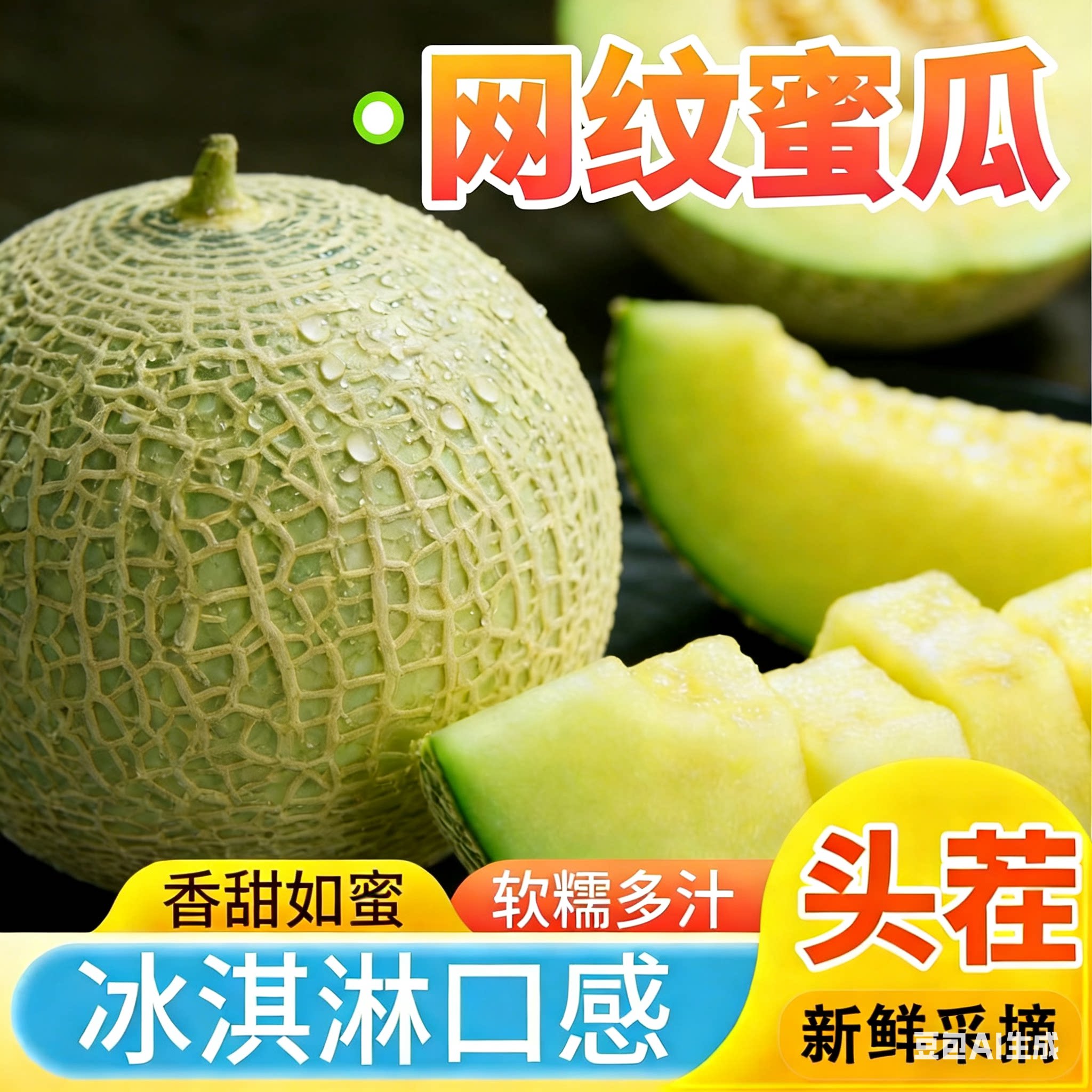 【精选商超大果】海南玫珑网纹蜜甜瓜