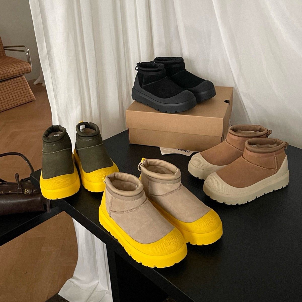 桑坡新款塔斯曼情侣羊毛靴王一博同款抽绳高帮纽姆tasman雪地靴,户外/登山/野营/旅行用品,雪地靴,淘宝优惠券,粉丝福利购,淘宝优惠卷