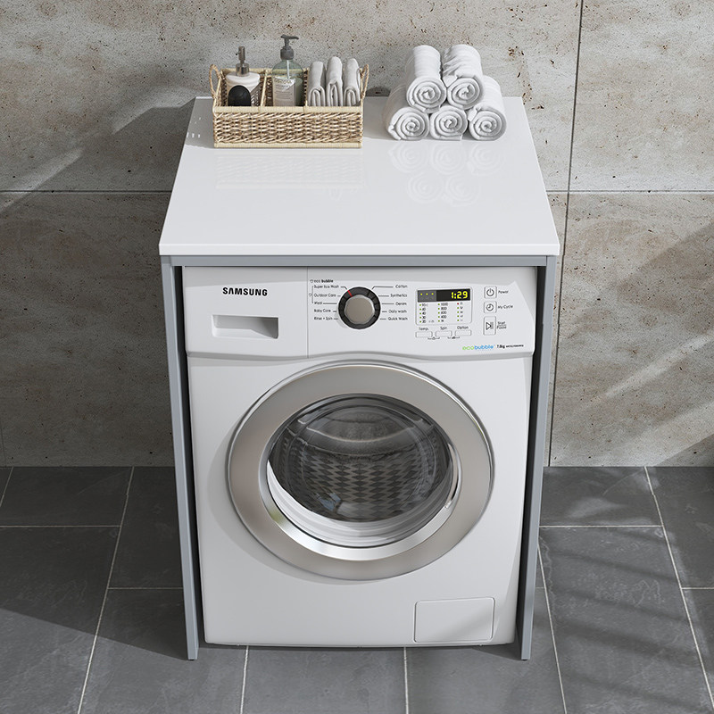 滚筒洗衣机柜置物架单独洗烘干机保护架台面阳台柜大理石面板定制