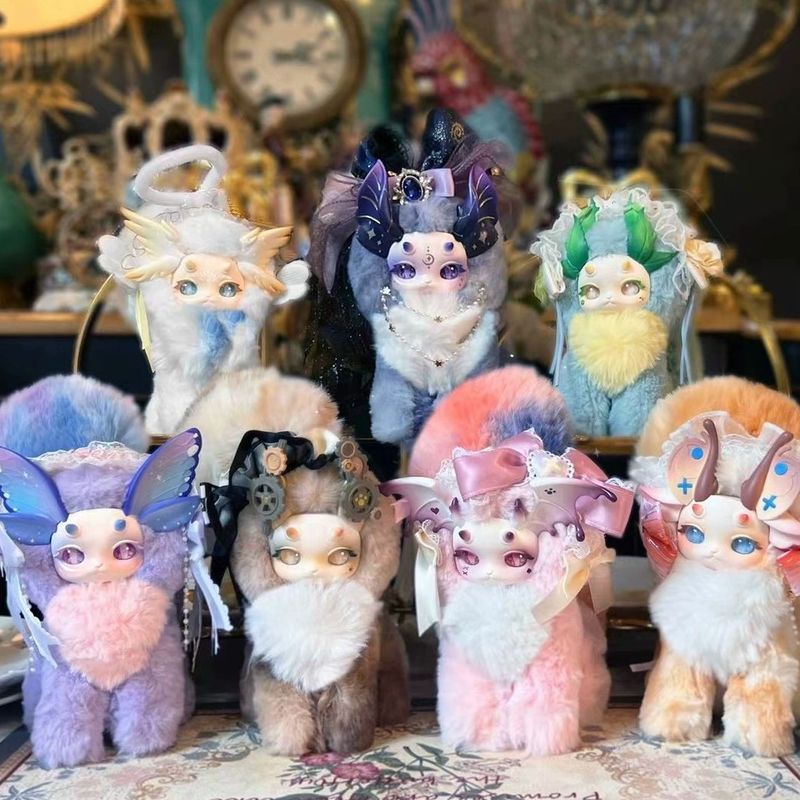 现货包邮 兔兔龙二代猫猫龙魔法学院系列摆件毛绒盲盒手办潮玩