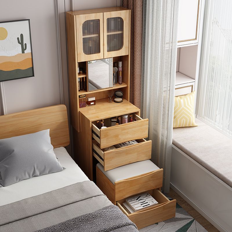 北欧全实木梳妆台床头柜
