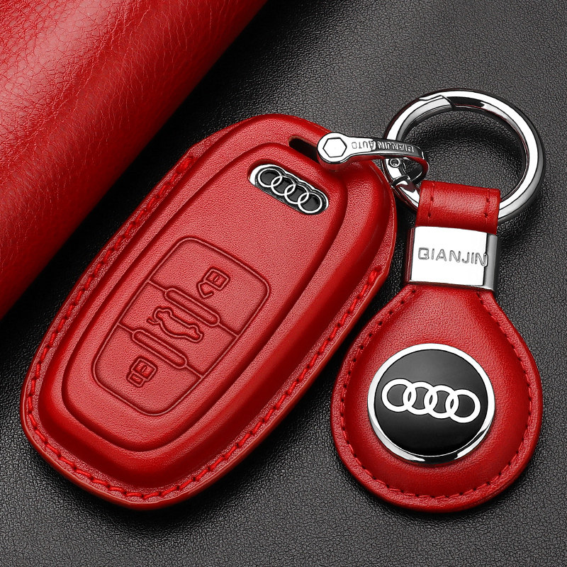 奥迪钥匙套真皮A6L/A4L/Q5L/A5/A8/Q7/S4专用车钥匙包扣壳男女士,汽车用品/电子/清洗/改装,车用钥匙包,淘宝优惠券,粉丝福利购,淘宝优惠卷