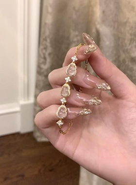 s925通体纯银新中式清透感玉葫芦手链女轻奢水沫玉金枝玉叶手饰