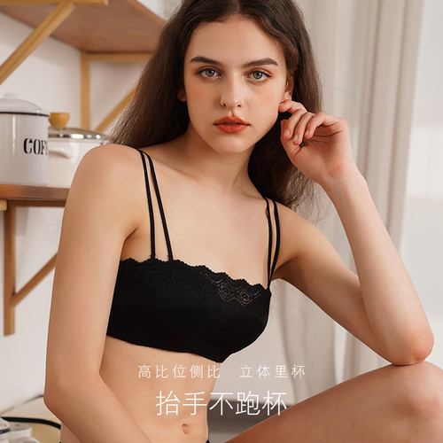 100%百分百感觉舒适抹胸可拆肩带无肩带无钢圈中厚B杯内衣9099