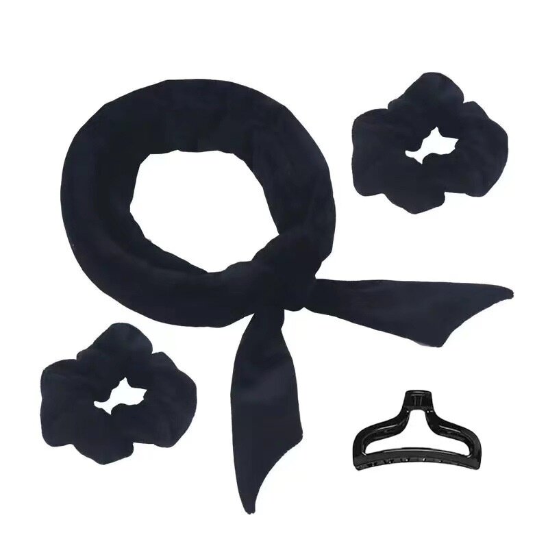 欧美热销蝴蝶结卷发带超柔荷兰绒绒布卷发棒无热睡眠盘发组合套装