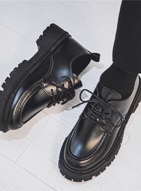 2026春秋新款皮鞋男休闲正装商务黑色男鞋英伦大头百搭透气小皮鞋