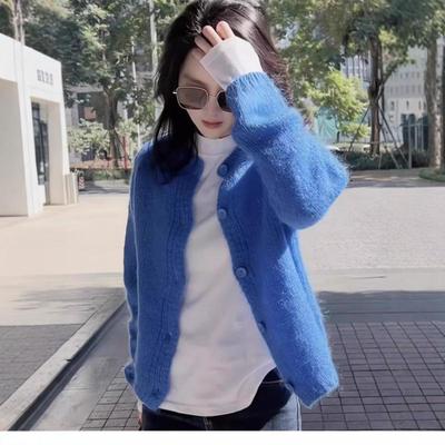 100%纯山羊绒开衫女加厚2025秋冬