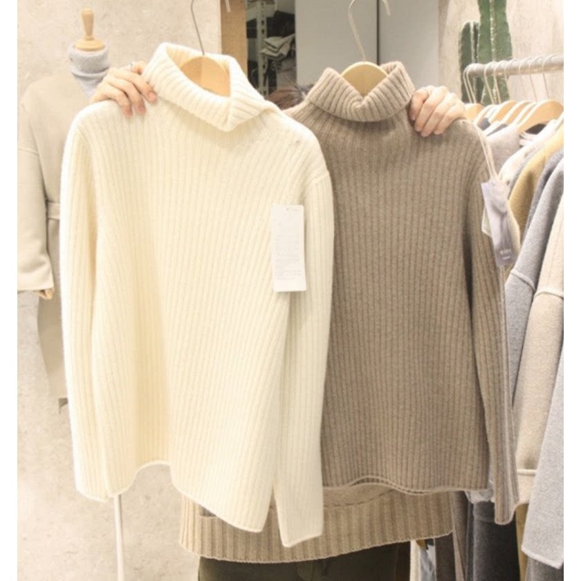 山羊绒毛衣女高领韩国东大门2025秋冬新款修身套头加厚针织打底衫