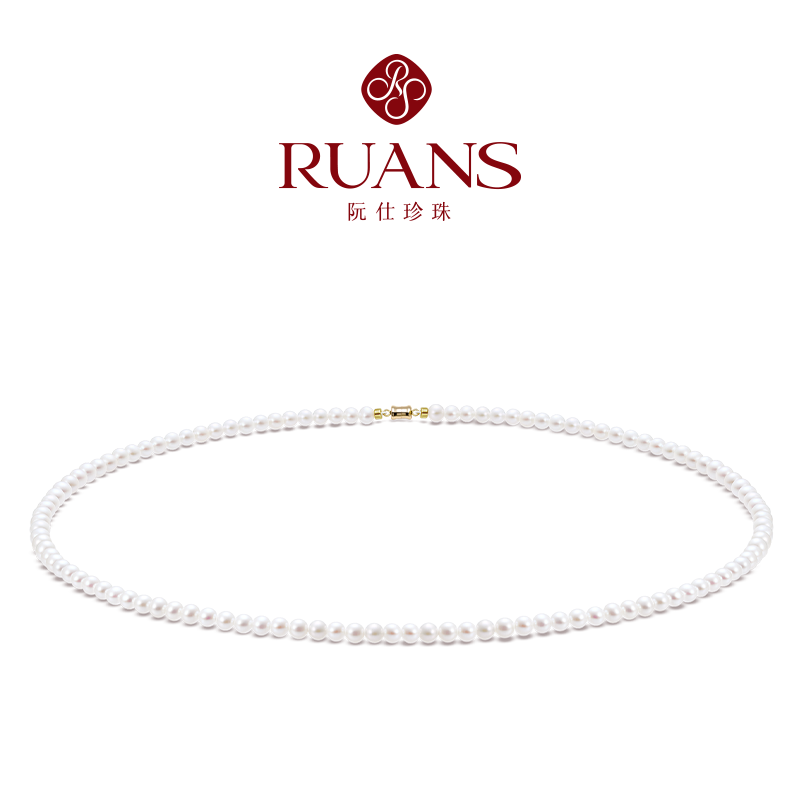 RUANS/阮仕14K金小米珠淡水珍珠项链手链快乐灵药锁骨链礼物珠宝